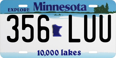 MN license plate 356LUU