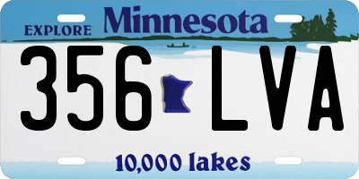 MN license plate 356LVA