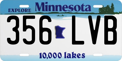 MN license plate 356LVB