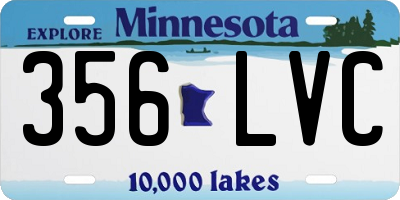 MN license plate 356LVC