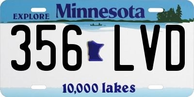 MN license plate 356LVD