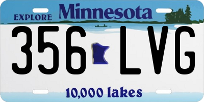 MN license plate 356LVG