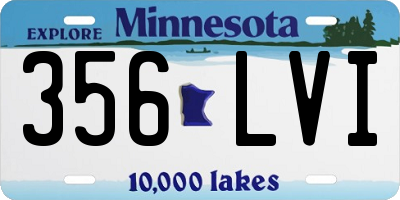 MN license plate 356LVI