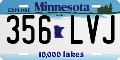 MN license plate 356LVJ