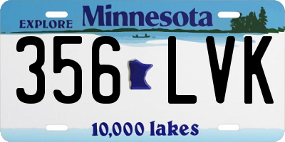 MN license plate 356LVK