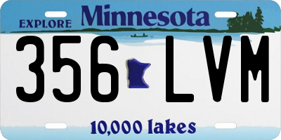 MN license plate 356LVM