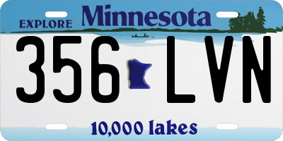 MN license plate 356LVN