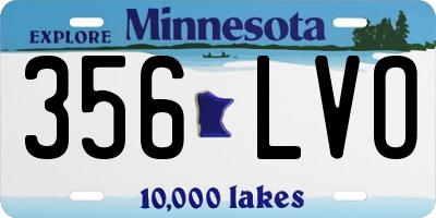 MN license plate 356LVO