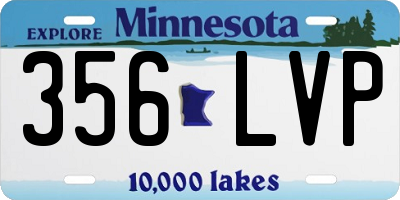 MN license plate 356LVP