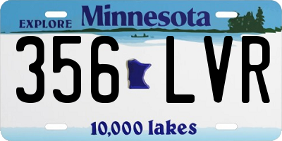 MN license plate 356LVR