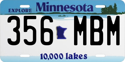 MN license plate 356MBM