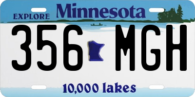 MN license plate 356MGH