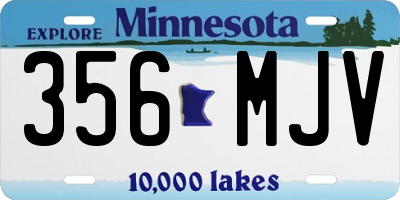 MN license plate 356MJV