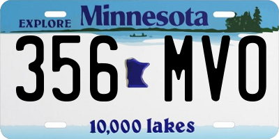 MN license plate 356MVO
