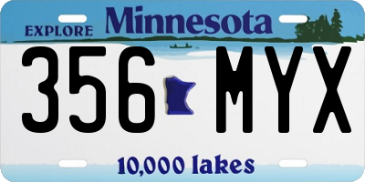 MN license plate 356MYX