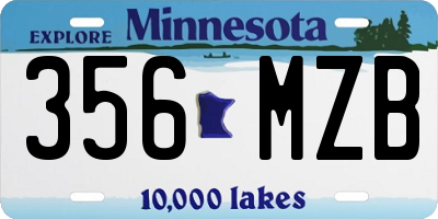 MN license plate 356MZB