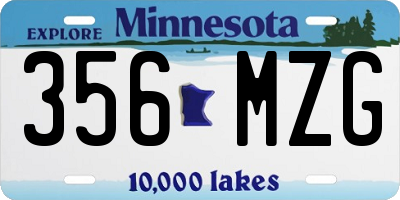 MN license plate 356MZG