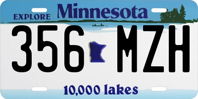 MN license plate 356MZH
