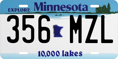 MN license plate 356MZL