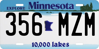 MN license plate 356MZM