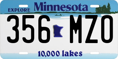 MN license plate 356MZO