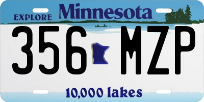MN license plate 356MZP