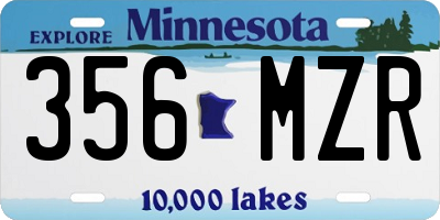 MN license plate 356MZR