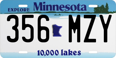 MN license plate 356MZY