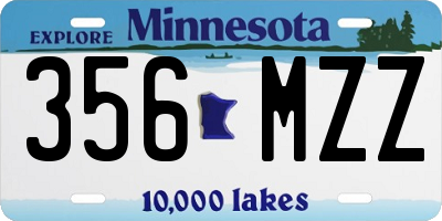 MN license plate 356MZZ