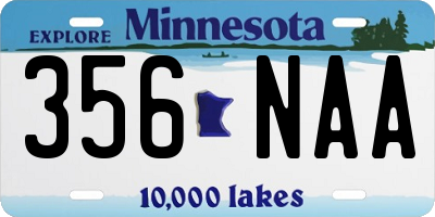 MN license plate 356NAA