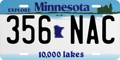 MN license plate 356NAC