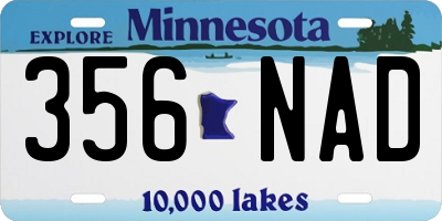MN license plate 356NAD