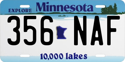 MN license plate 356NAF