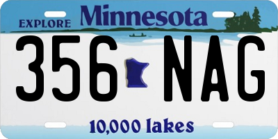 MN license plate 356NAG