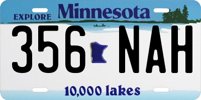 MN license plate 356NAH