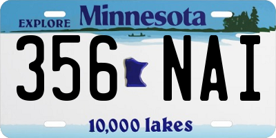 MN license plate 356NAI