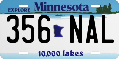 MN license plate 356NAL