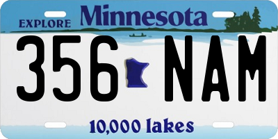 MN license plate 356NAM