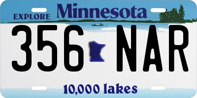 MN license plate 356NAR
