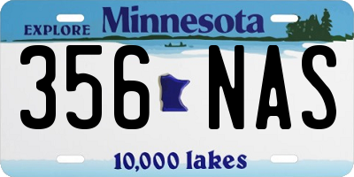 MN license plate 356NAS