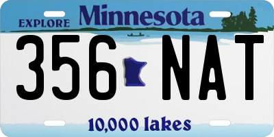 MN license plate 356NAT