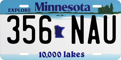 MN license plate 356NAU