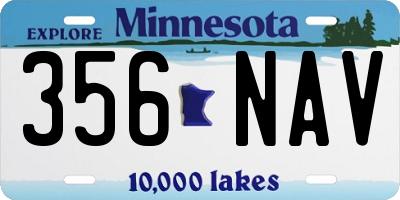 MN license plate 356NAV