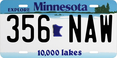 MN license plate 356NAW