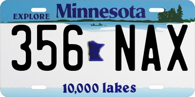 MN license plate 356NAX