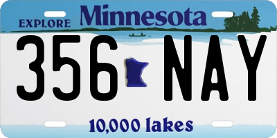 MN license plate 356NAY