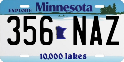 MN license plate 356NAZ