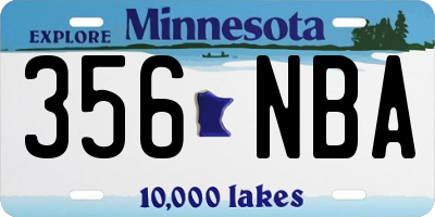 MN license plate 356NBA