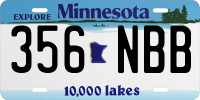 MN license plate 356NBB