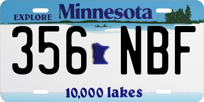 MN license plate 356NBF